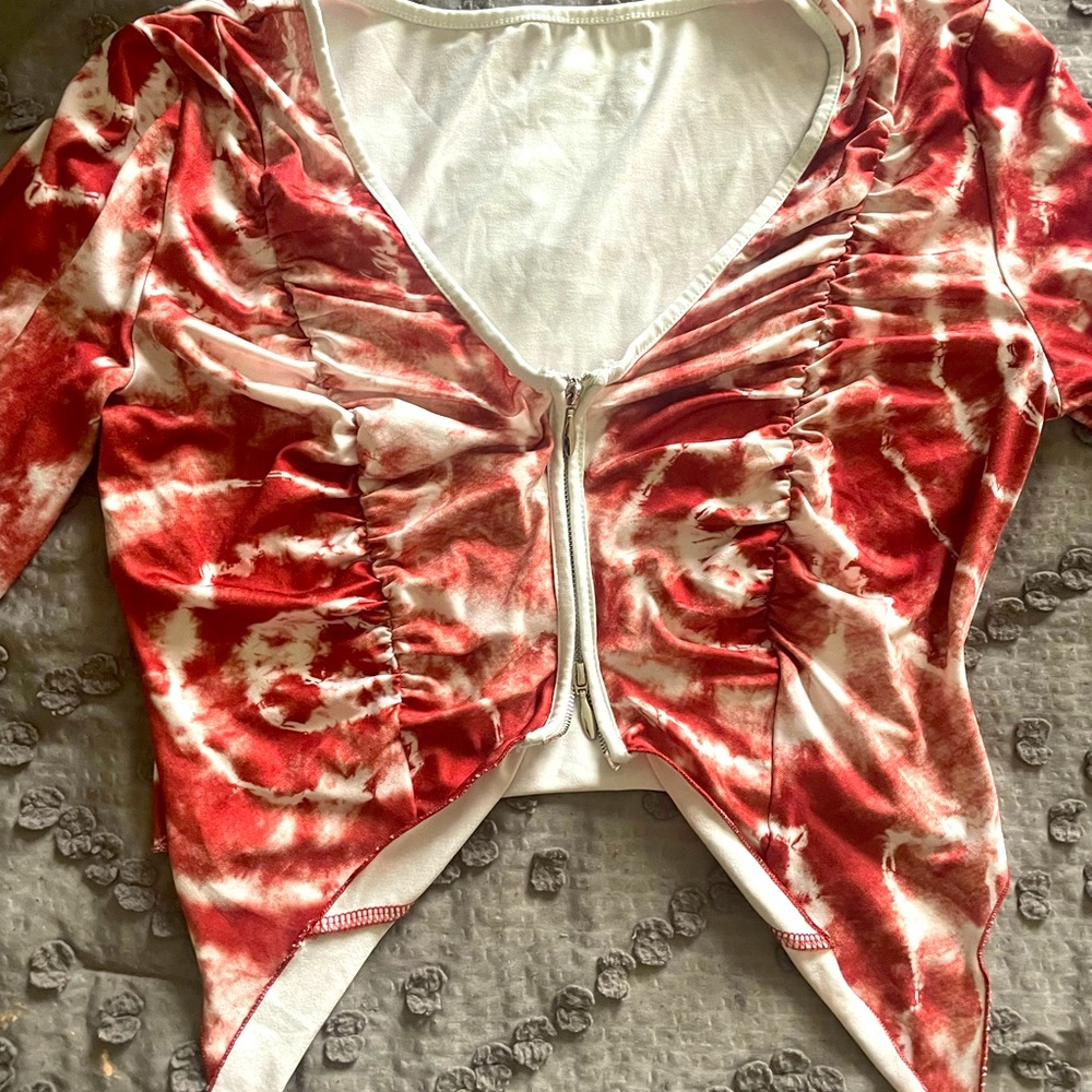 Tie Dye Long sleeve cropped shirt